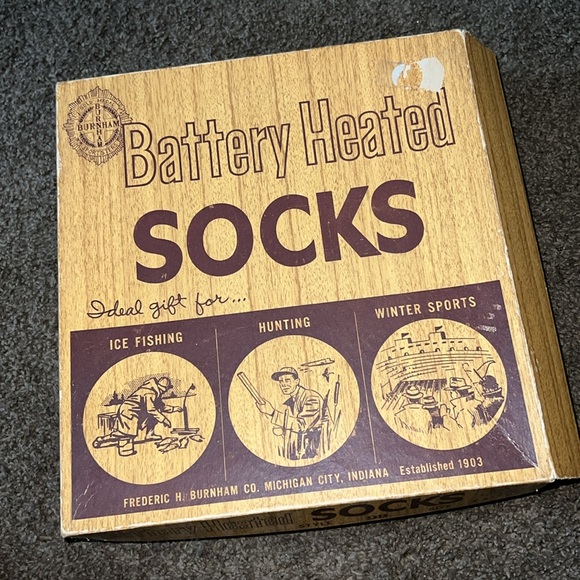 Burnham battery heated socks vintage new - Picture 5 of 5
